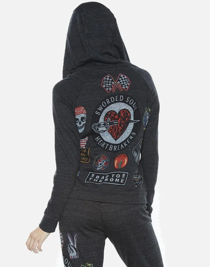 Noella Heartbreaker Heather Black Women Lauren Moshi Hoodies