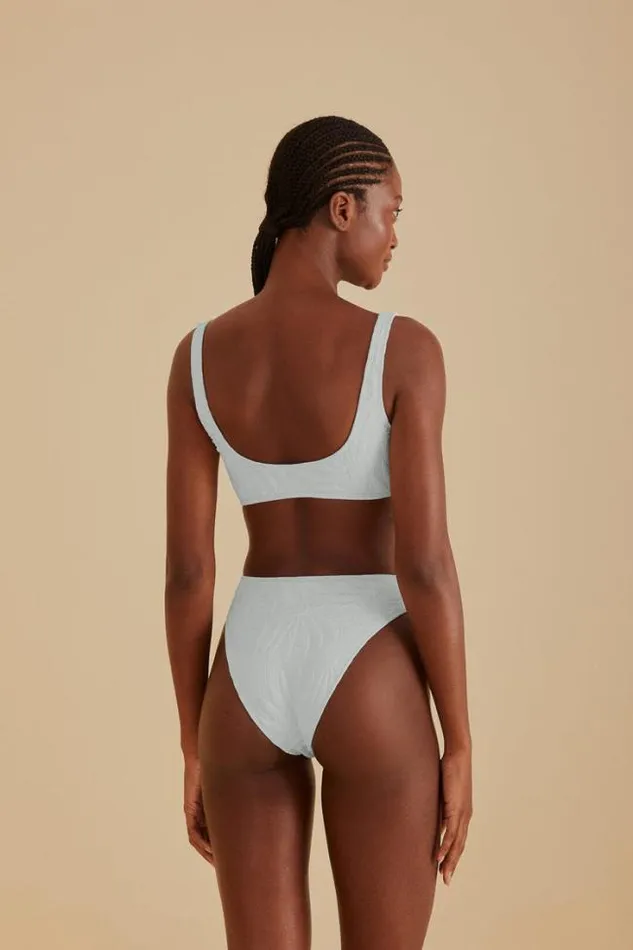 OffWhite Banana Matelasse Bikini Top Women FARM Rio Bikinis