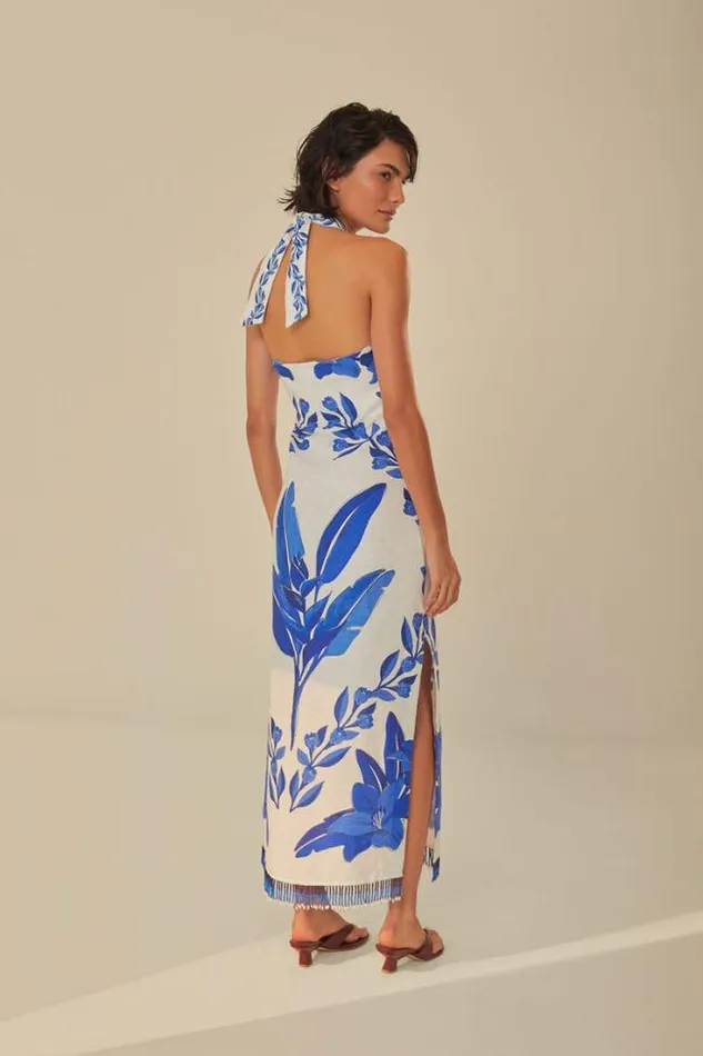 OffWhite Blue Yard Sleeveless Maxi Dress Women FARM Rio Maxi Dresses