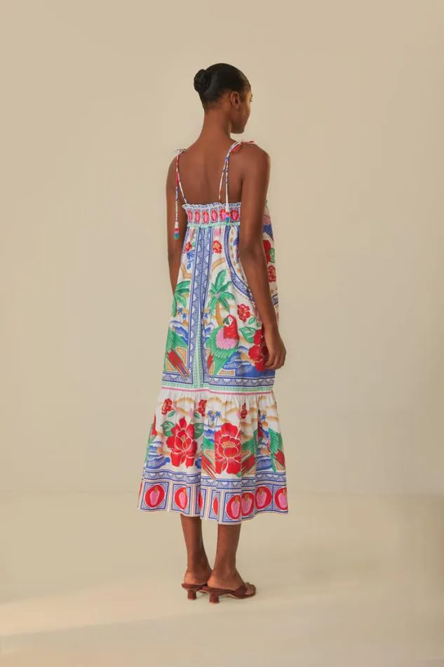 OffWhite Flowers Beach Maxi Dress Women FARM Rio Maxi Dresses