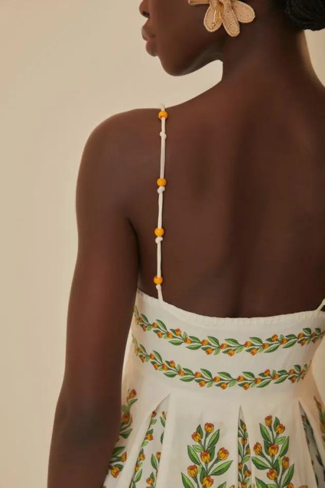 OffWhite Tropical Lightness Sleeveless Maxi Dress Women FARM Rio Maxi Dresses