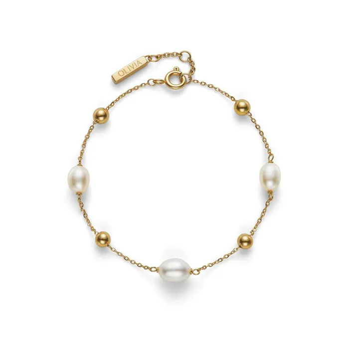 Olivia Burton Bracelets Women By The Sea Pearl Gold Plated Bracelet