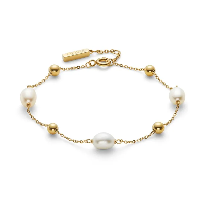 Olivia Burton Bracelets Women By The Sea Pearl Gold Plated Bracelet