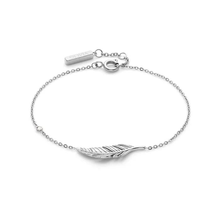 Olivia Burton Bracelets Women Feather Silver Tone Bracelet
