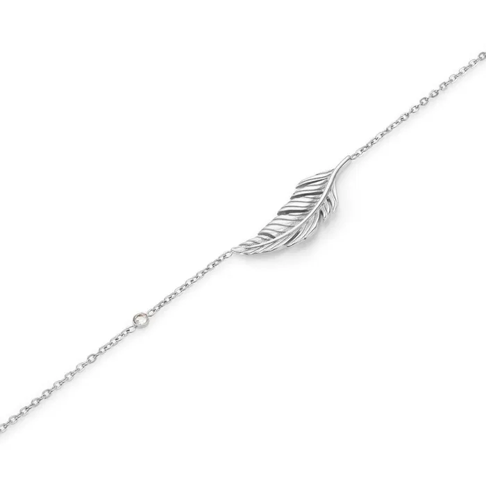 Olivia Burton Bracelets Women Feather Silver Tone Bracelet
