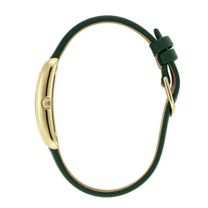 Olivia Burton Classic Watches Women 23mm Grove Gold and Forest Green Leather Strap Watch