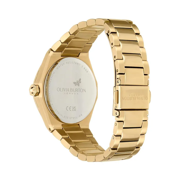 Olivia Burton Color Dial Watches Women 33mm Hexa Green and Gold Bracelet Watch
