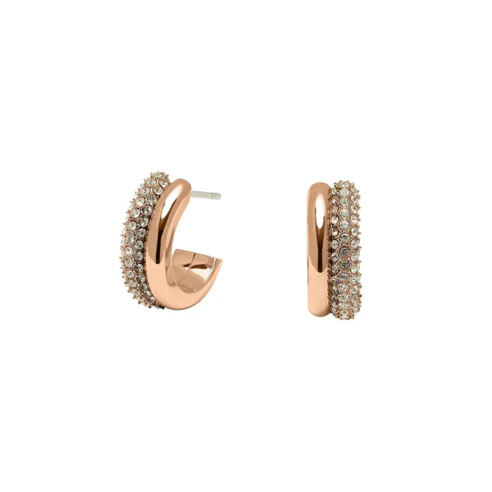 Olivia Burton Earrings Women Entwine Rose Gold Hoop Earrings