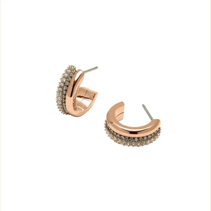 Olivia Burton Earrings Women Entwine Rose Gold Hoop Earrings