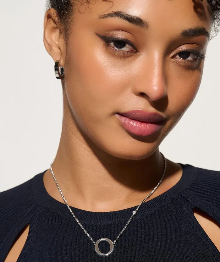 Olivia Burton Earrings Women O Silver Hoop Earrings Olivia Burton Earrings Women O Silver Hoop Earrings