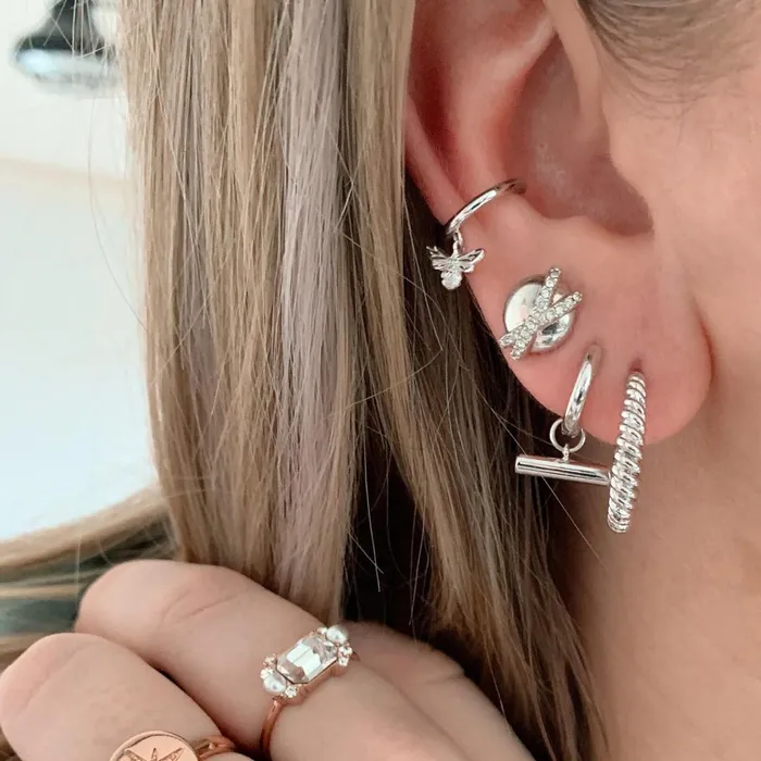 Olivia Burton Earrings Women Silver Rope Twist Hoop Earrings Olivia Burton Earrings Women Silver Rope Twist Hoop Earrings