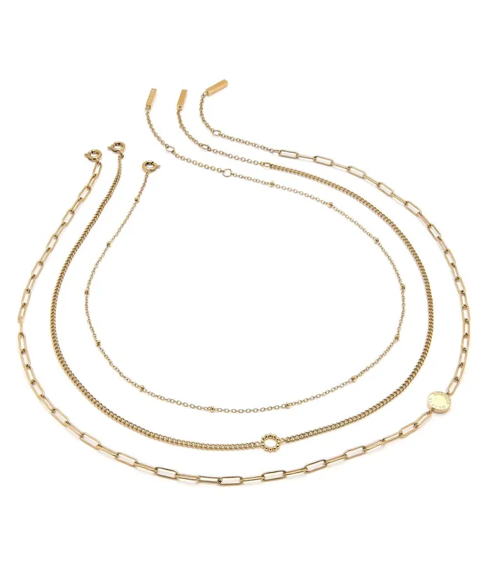 Olivia Burton Necklaces Women Illusion Gold Stacking Necklace Set
