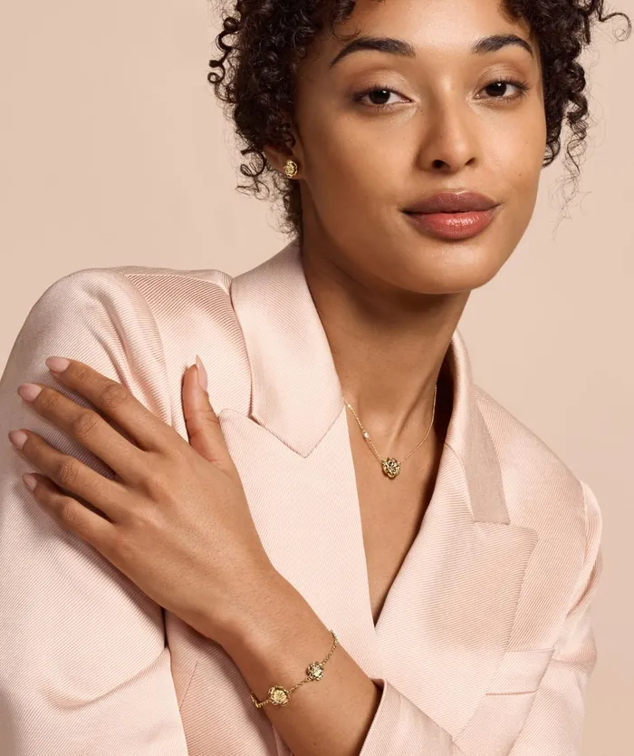 Olivia Burton Necklaces Women Tudor Rose Gold Plated Pendant Necklace