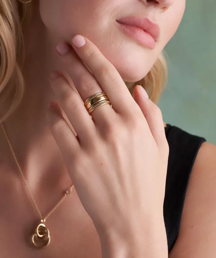 Olivia Burton Rings Women Ever Stacked Gold Plated Rings S