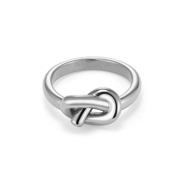 Olivia Burton Rings Women Lovers Knot Silver Tone Ring M