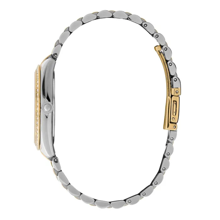 Olivia Burton Sports Luxe Watches Women 34mm Bejewelled Forest Green and Two Tone Bracelet Watch