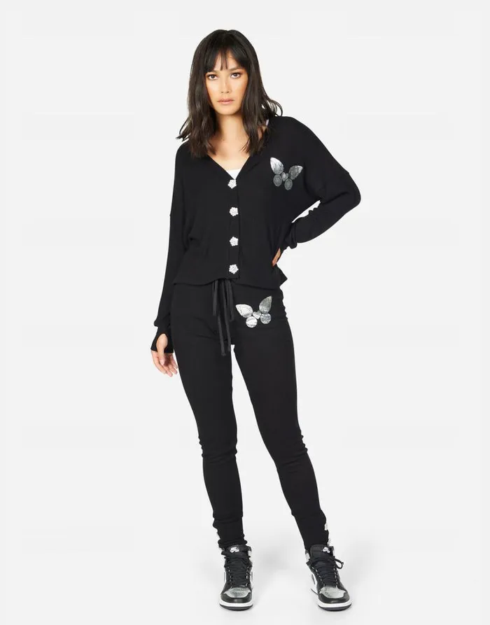 Oralie Diamond Butterfly Black Women Lauren Moshi Sweaters and Knits
