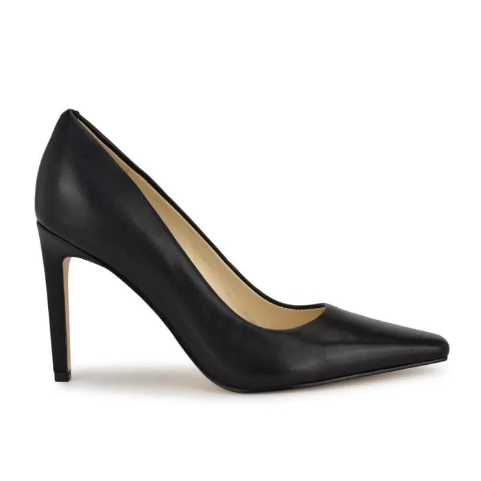 Oraye Dress Pumps Black Leather Women Nine West Heels