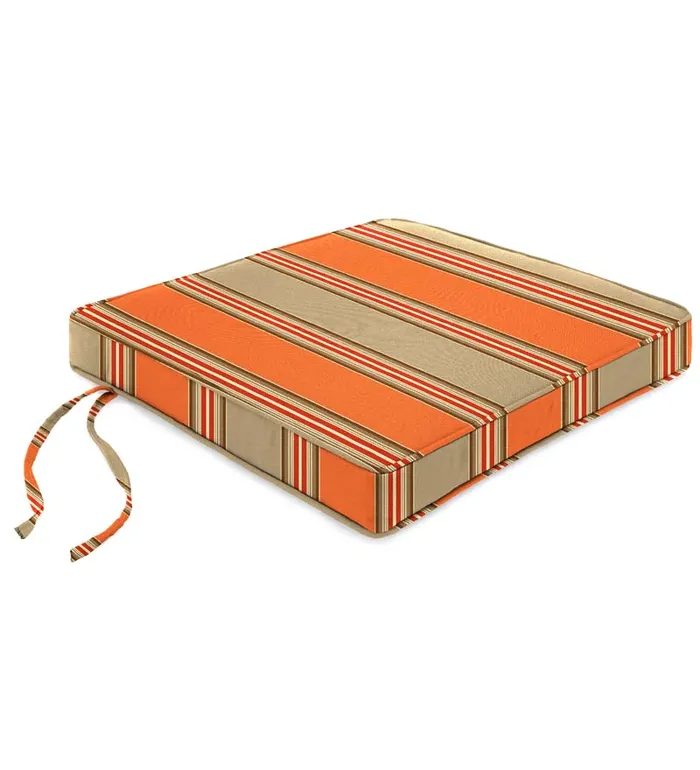 Outdoor Living Deluxe Sunbrella Square Cushion With Ties 19034 X 18034 X 3034 8211 Bandana Plow and Hearth Outdoor Furniture Cushions