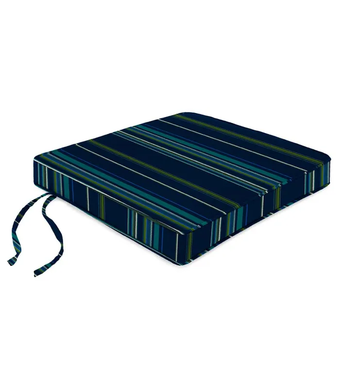 Outdoor Living Sunbrella Tapered Chair Cushion With Ties 19034 Front17034 Back X 18034 X 3034 8211 Bandana Plow and Hearth Outdoor Furniture Cushions