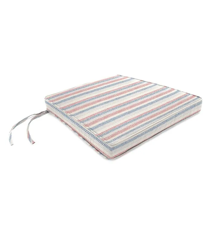 Outdoor Living Sunbrella Tapered Chair Cushion With Ties 19034 Front17034 Back X 18034 X 3034 8211 Bandana Plow and Hearth Outdoor Furniture Cushions
