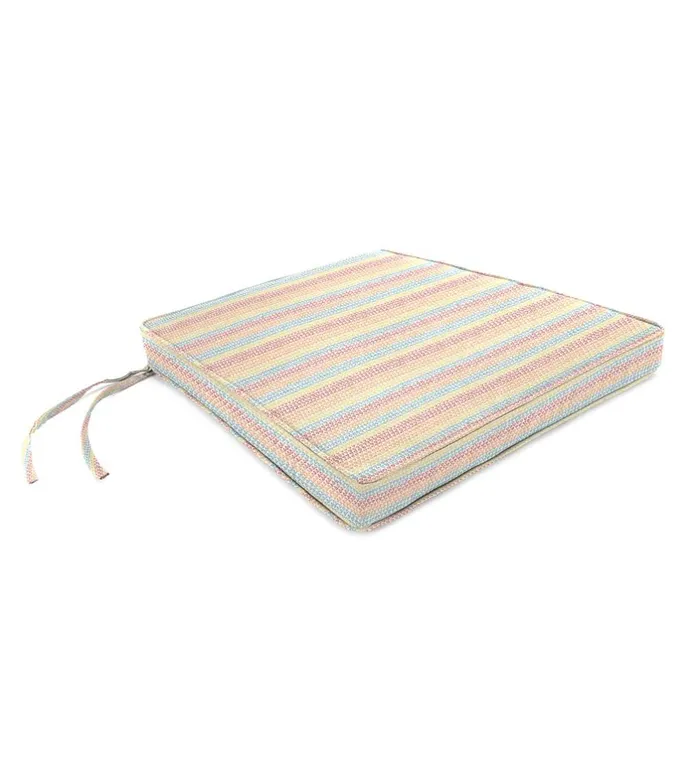 Outdoor Living Sunbrella Tapered Chair Cushion With Ties 19034 Front17034 Back X 18034 X 3034 8211 Bandana Plow and Hearth Outdoor Furniture Cushions