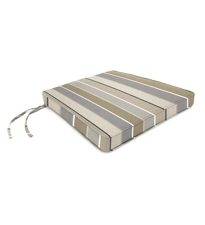 Outdoor Living Sunbrella Tapered Chair Cushion With Ties 19034 Front17034 Back X 18034 X 3034 8211 Bandana Plow and Hearth Outdoor Furniture Cushions