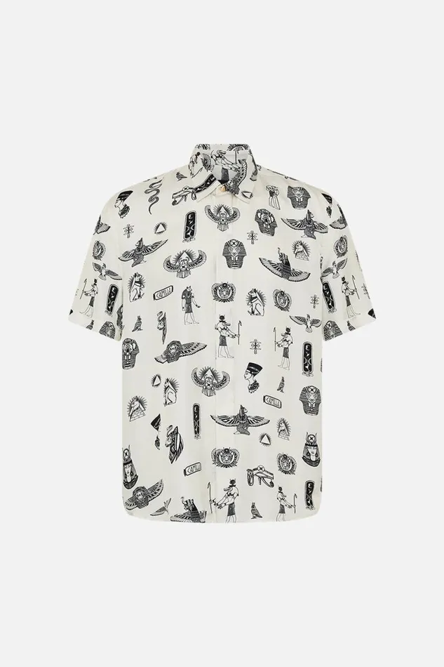 OVERSIZED BUTTON THROUGH SS SHIRT NUBIAN WONDERLAND Nubian Wonderland Mens Camilla Shirts