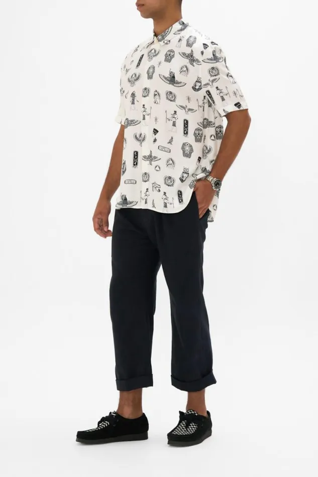 OVERSIZED BUTTON THROUGH SS SHIRT NUBIAN WONDERLAND Nubian Wonderland Mens Camilla Shirts