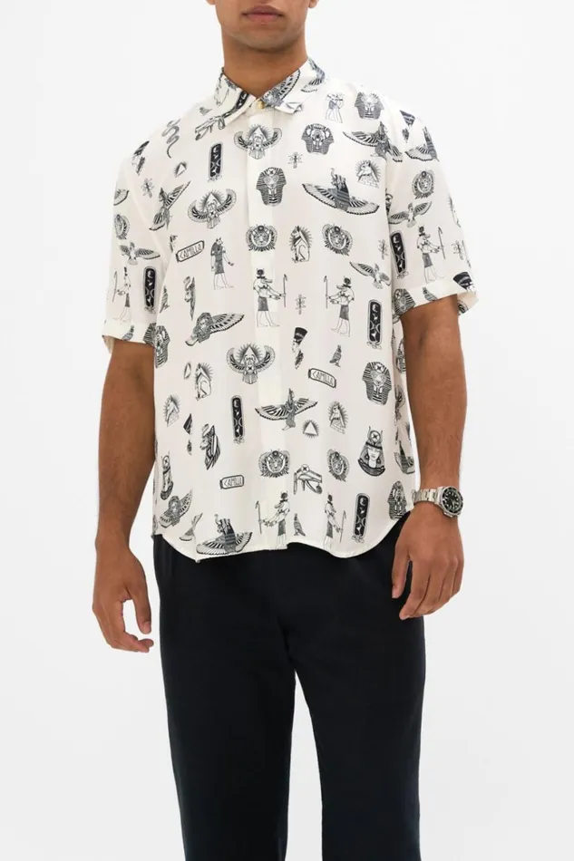 OVERSIZED BUTTON THROUGH SS SHIRT NUBIAN WONDERLAND Nubian Wonderland Mens Camilla Shirts