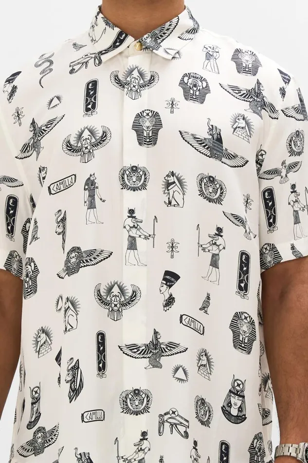 OVERSIZED BUTTON THROUGH SS SHIRT NUBIAN WONDERLAND Nubian Wonderland Mens Camilla Shirts