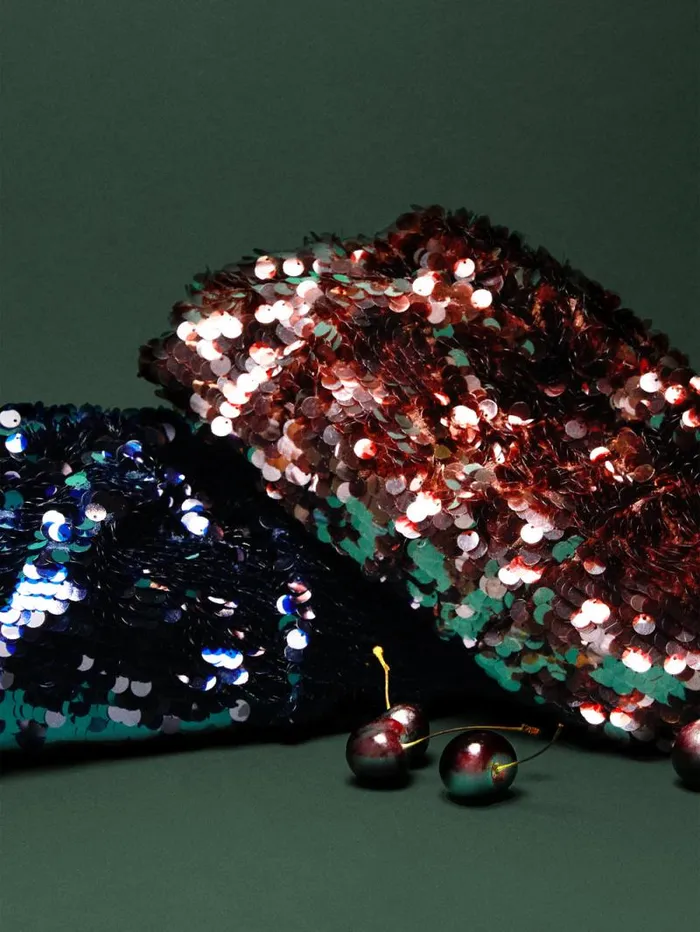 Oversized Sequin Clutch Brown Women Jigsaw Party