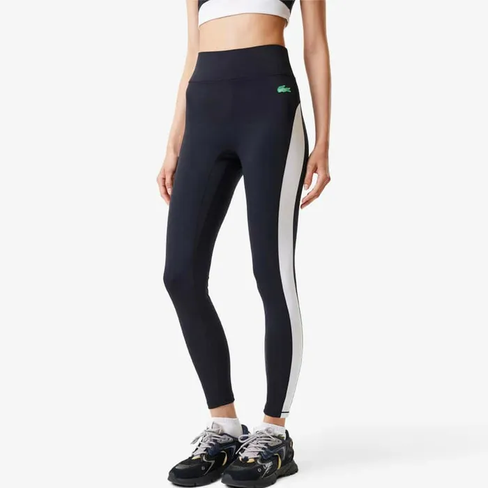 Pants and Leggings Women Lacoste Women039s Lacoste X Bandier All Motion Colorblock Leggings Black 031