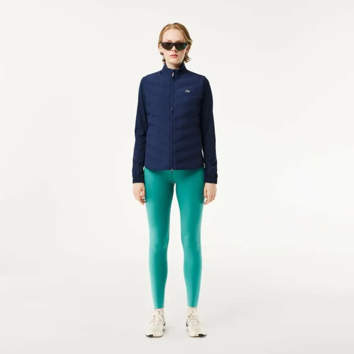 Pants and Leggings Women Lacoste Women039s Mini Pocket Printed Sport Leggings Blue Si0
