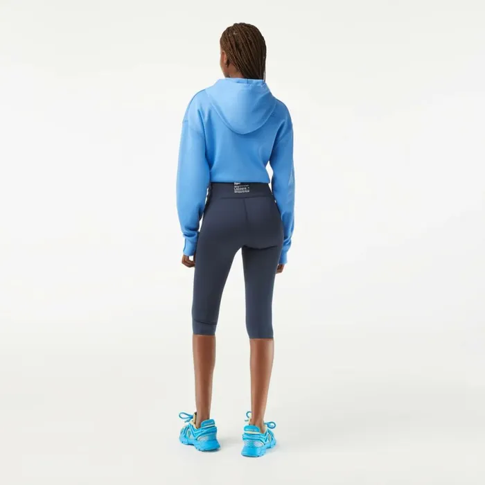 Pants and Leggings Women Lacoste Womens SPORT Crop UltraDry Leggings Blue Kxe