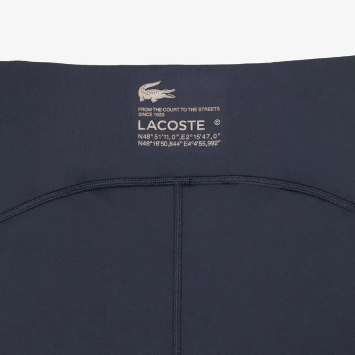 Pants and Leggings Women Lacoste Womens SPORT Crop UltraDry Leggings Blue Kxe