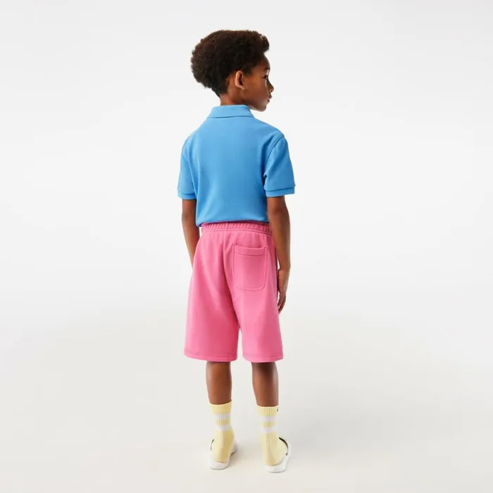 Pants and Shorts Kids Lacoste Kids039 Branded Organic Cotton Fleece Shorts Bubblegum Pink 2r3