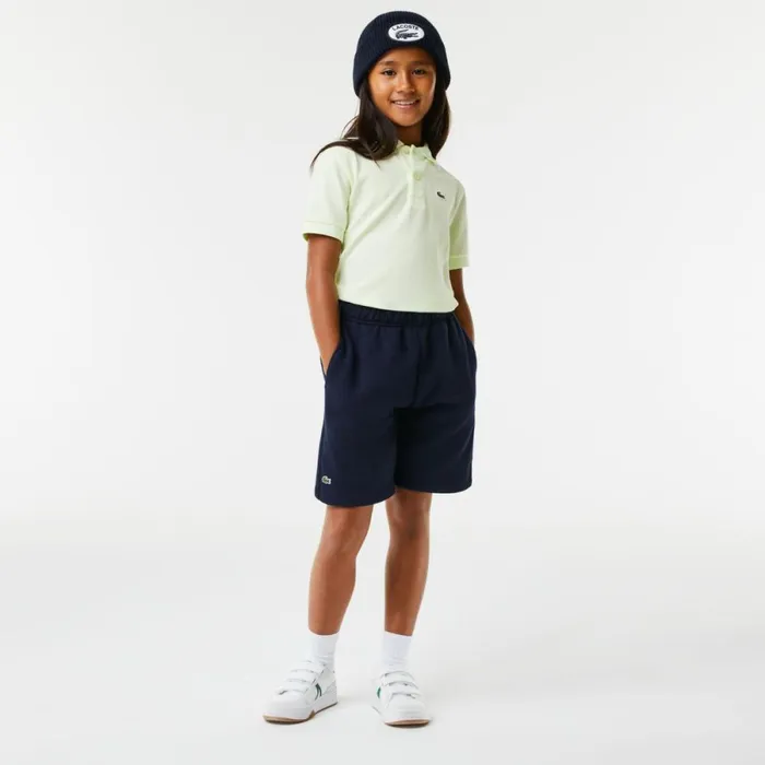 Pants and Shorts Kids Lacoste Kids039 Organic Brushed Cotton Fleece Shorts Navy Blue 166