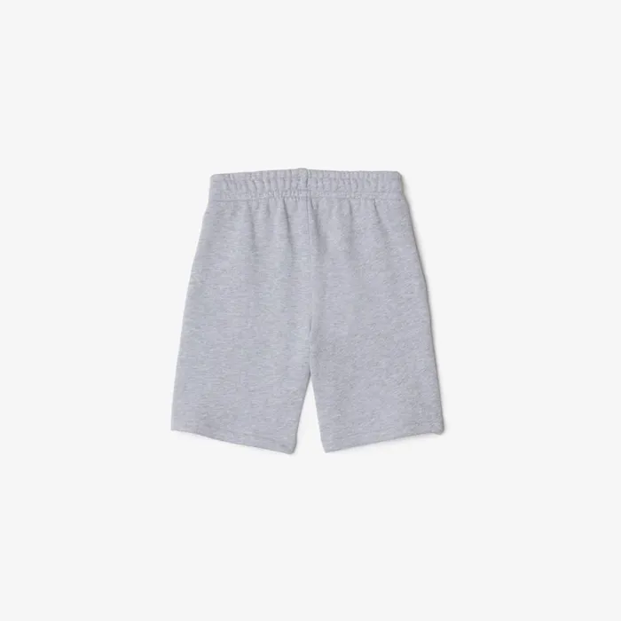 Pants and Shorts Kids Lacoste Kids039 Oversized Croc Flecked Organic Cotton Shorts Grey Chine Cca