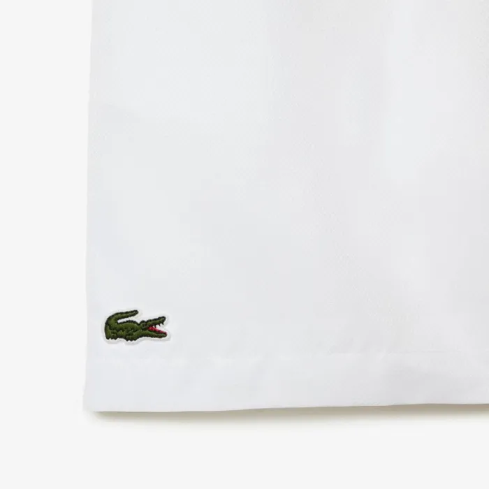 Pants and Shorts Kids Lacoste Kids039 SPORT Diamond Weave Shorts White 001