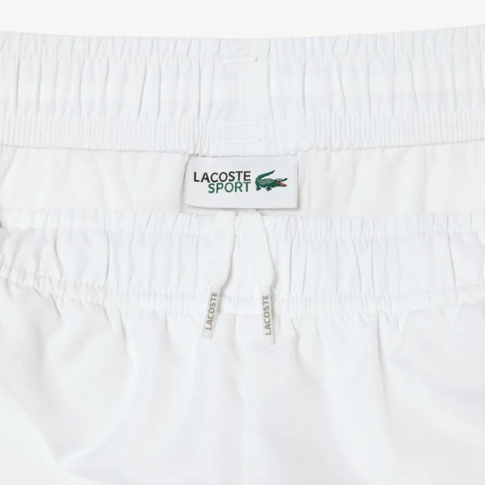 Pants and Shorts Kids Lacoste Kids039 SPORT Diamond Weave Shorts White 001