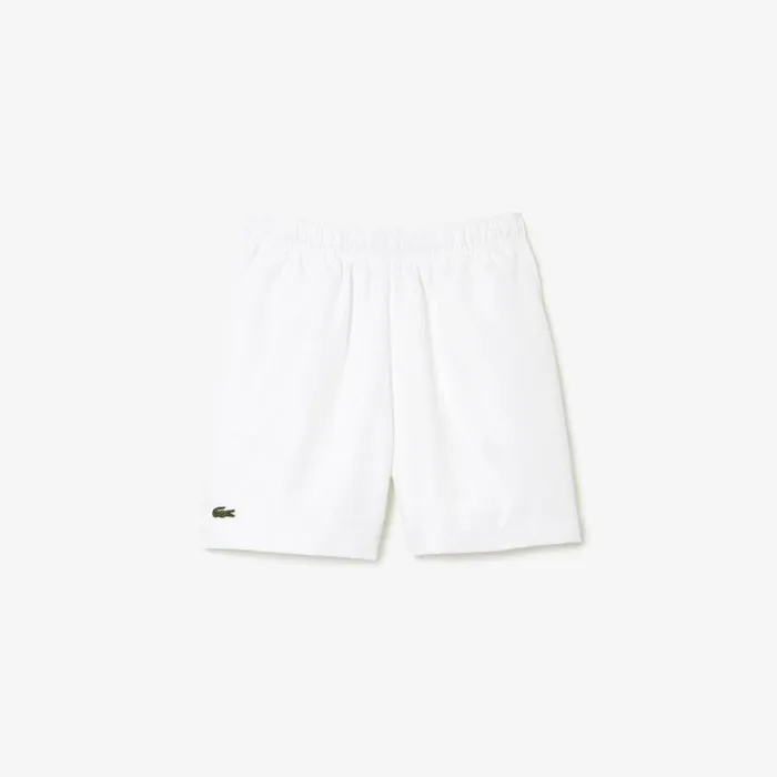 Pants and Shorts Kids Lacoste Kids039 SPORT Diamond Weave Shorts White 001
