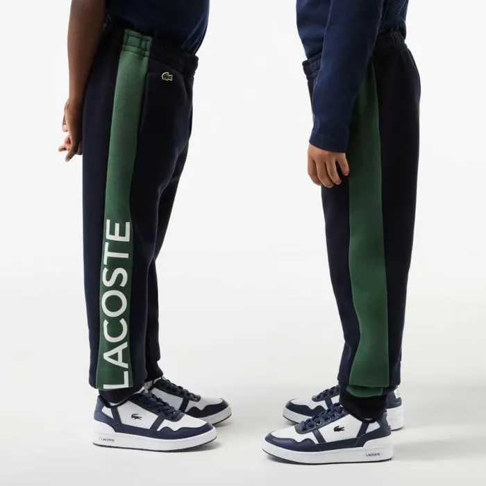 Pants and Shorts Kids Lacoste Kids Organic Cotton Blend Sweatpants Navy Blue Dark Green Mi7
