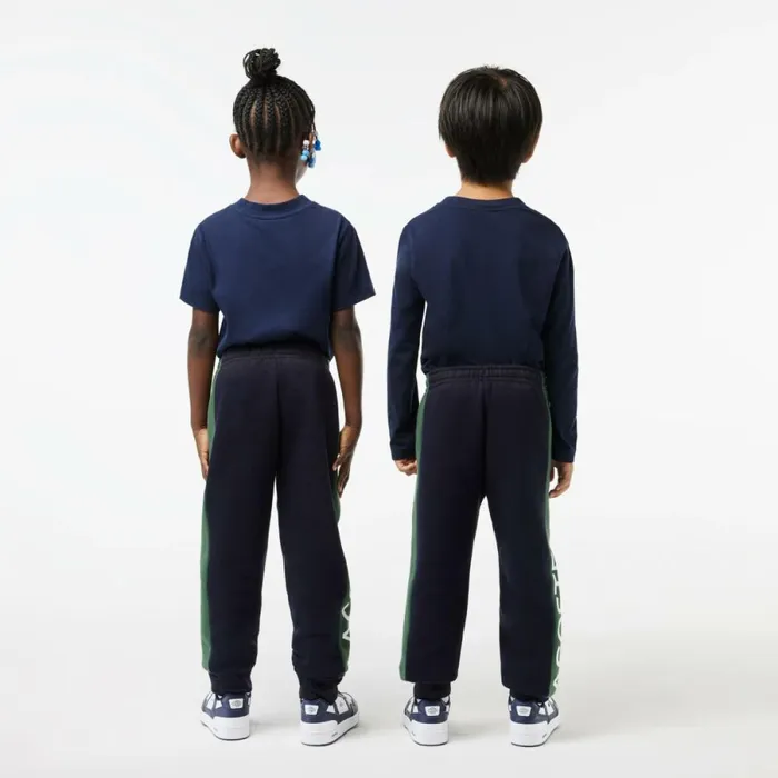 Pants and Shorts Kids Lacoste Kids Organic Cotton Blend Sweatpants Navy Blue Dark Green Mi7