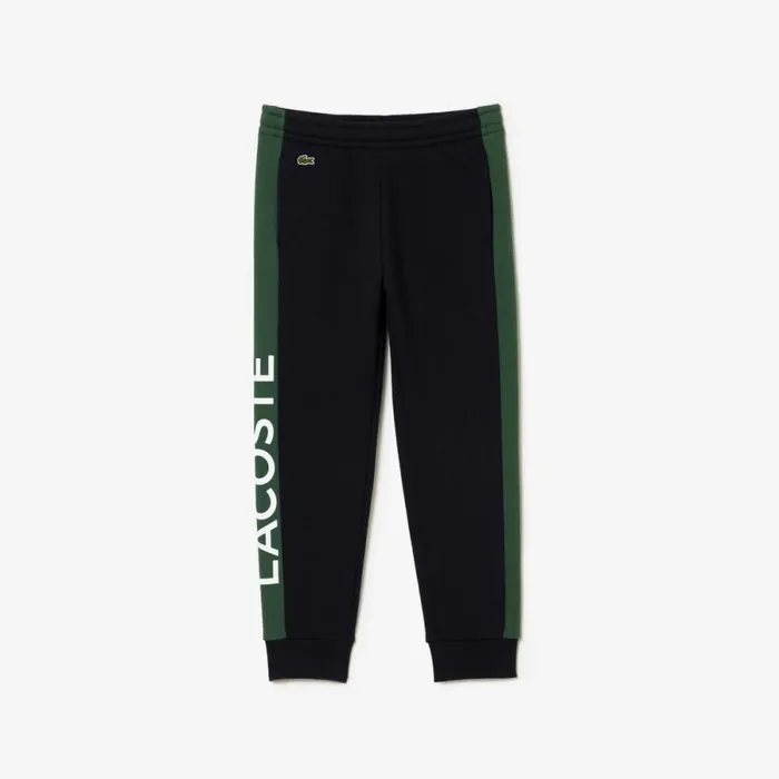 Pants and Shorts Kids Lacoste Kids Organic Cotton Blend Sweatpants Navy Blue Dark Green Mi7