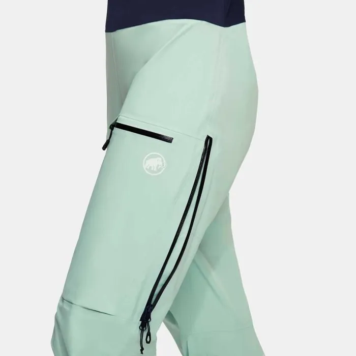 Pants and Shorts Women Mammut Haldigrat HS Bib Pants Neo Mintmarine Pants and Shorts Women Mammut Haldigrat HS Bib Pants Neo Mintmarine