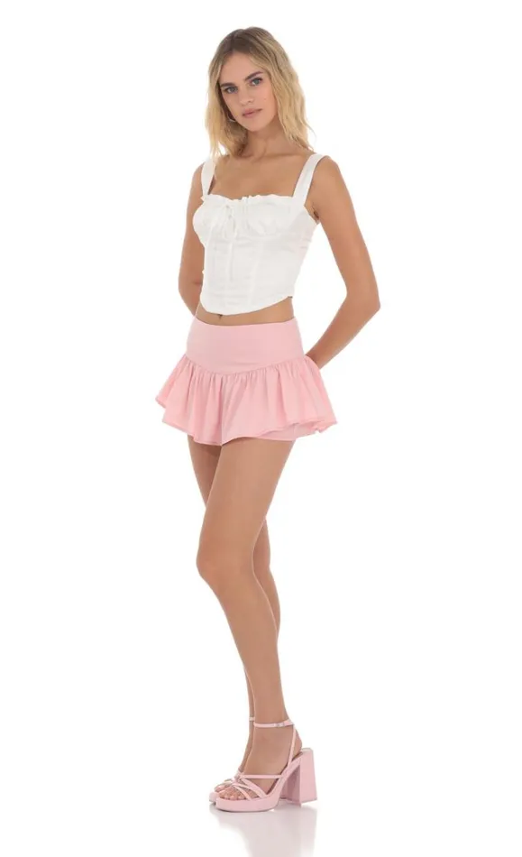 Peplum Skort Pink Women LUCY IN THE SKY Skirts