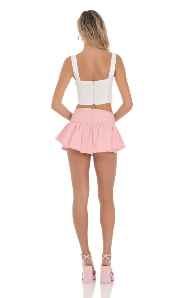 Peplum Skort Pink Women LUCY IN THE SKY Skirts