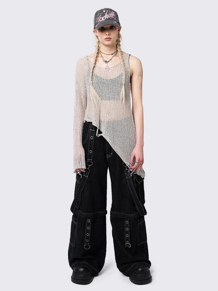 Phoebe Asymmetric One Shoulder Knit Jumper Women Minga London Tops and TShirts Phoebe Asymmetric One Shoulder Knit Jumper Women Minga London Tops and TShirts
