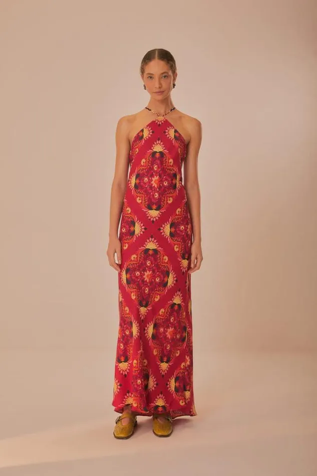 Pink Luize Sleeveless Maxi Dress Women FARM Rio Maxi Dresses